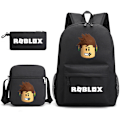 Miniatyrbillede 1 af 2: Roblox Ryggsäck Skolväska med stor kapacitet i tre set y