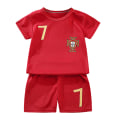 Miniatyrbillede 1 af 2: Fodbold Træningsdragt Børn Drenge T-shirts Shorts Træningsdragt Sæt - FPF Portugal 7 1-2 år = EU 74-80