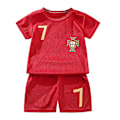 Miniatyrbillede 1 af 2: Fodbold Træningsdragt Børn Drenge T-shirts Shorts Træningsdragt Sæt - FPF Portugal 7 2-3 år = EU 80-92