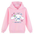 Miniatyrbillede 1 af 3: Børne Piger Cinnamoroll Trykt Sweatshirt Hoodie Trøje Langærmet Top Pink Pink 130cm