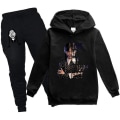 Miniatyrbilde 1 av 2: Wednesday Family Hettegenser Barn Unisex Pack Addams Sweatshirt Clothing V1 black 120cm