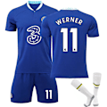 Miniatyrbillede 1 af 2: 22-23 Chelsea Hjemmefodboldsæt Fodboldtrøje Fodbolduniformer / WERNER 11 M