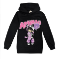 Pikkukuva 3 / 3: Lapset Pojat Tytöt Aphmau Huppari Pitkähihaiset Topit Swetaripaita Pullover Z X Black 140CM 8-9Y