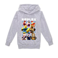 Miniatyrbillede 1 af 2: Roblox hættetrøje til børn Varm hættetrøjetøj Roblox hættetrøje med tryk grå CNMR 110cm