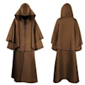 Miniatyrbillede 1 af 3: Ancient hættetunika til mænd til Halloween Cosplay kostume zy - brown M