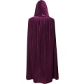Miniatyrbild 1 av 2: Velvet Hooded Cape Unisex Wizard Halloween Christmas Cosplay zy White 70cm