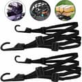 Elastiska Bungee-snören med krokar, Motorcykel Elastisk Rem, Bagagerem, Hjälmrem, Svarta Elastiska Bungee-snören, Motorcykelrem etc. (60 c