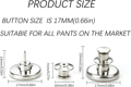 Miniatyrbild 2 av 5: Avtagbara jeansknappar 10-pack Silver Perfect Fit Button
