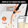 Miniatyrbild 2 av 5: Bärbar överföringspump batteridriven elektrisk hävertpump för gasbränsleöverföring 13,2 liter/min flöde olja