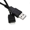 Pikkukuva 5 / 5: USB-otsake USB Type A -emolevyn sovitinkaapeli, 9-nastainen uros Type A -uros emolevyn kaapelisovitinmuunnin