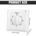 Miniatyrbillede 2 af 5: Nedtællingstimerkontakt: 60-minutters timerlyskontakt med timer, vandafvisende, borehuller til badeværelsesinstallation, ventilator, lys