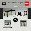 Miniatyrbild 3 av 5: 1:64 Diorama Garage Underhållsverktyg Set Legering Pressgjuten Modell 12st Bil Display FT
