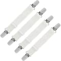 Elastisk Lakansträckare, Justerbar Remfäste för Lakan, Sofflakan, Strykbrädsöverdrag (Vit, 4-pack)