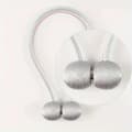 Miniatyrbild 4 av 5: Magnetiska gardinomtag - Silver 2-pack