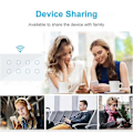 Miniatyrbild 5 av 5: WIFI Smart Touch Ljus Väggströmbrytare Interruptor Glaspanel 8 Grupper Tuya Smart Life för Alexa Google