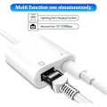 Miniatyrbild 2 av 4: Lightning till Ethernet-adapter, [kompatibel med Apple Mfi-certifierad] 2 i 1 RJ45 Ethernet LAN-nätverksadapter med laddningsport, Plug and Play, Support