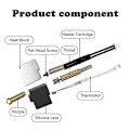 Miniatyrbild 3 av 5: Hotend för -3 Combo Print- Extruder Kit Värmeblock Värme- Termistor med Extra 0.4MM Munstycken