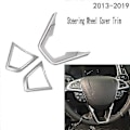 Miniatyrbild 4 av 5: Applicera 3 ST Silver Rattkåpa Trim Rattknapp Ram för Mondeo 2013-2019