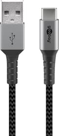 USB-C™ till USB-A textilkabel med metallkontakter 0,5 m