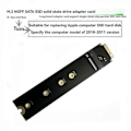 Miniatyrbild 2 av 5: Adapterkort för A1370 A1369 2010 2011 till M.2 NGFF SATA SSD-omvandlare Stöd 2230 2242 2260 2280 M