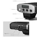Miniatyrbild 5 av 5: För TR-100 Mini Kamera Blixt Ljus Speedlite Trådlös 5500K Blixtskoadapter