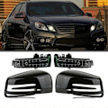 Miniatyrbild 5 av 5: Bil Dörrspegelkåpa med LED Blinkers för Mercedes Benz C E S Klass W204 X204 W212 W221 C300 C