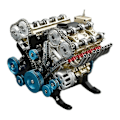 Miniatyrbild 1 av 5: Modellmotor-kit för vuxna, 8-cylindrig metallbilmotor modellkit, DIY-monteringskit för bilmotor i harts