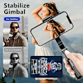Miniatyrbild 3 av 5: KEELEAD Selfie Stick Gimbal med Fyllningsljus Utdragbart Bluetooth Fjärrkontroll Stativ för Samsung iPhone 14 Pro Max Smartphone