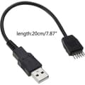 Pikkukuva 3 / 5: USB-otsake USB Type A -emolevyn sovitinkaapeli, 9-nastainen uros Type A -uros emolevyn kaapelisovitinmuunnin