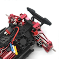 Miniatyrbild 4 av 5: Metall Fjädringsarm Styrblock Set för MJX Hyper Go 16207 16208 16209 16210 H16 1/16 RC Bil Upg