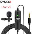 Miniatyrbild 1 av 5: SYNCO LAV-S8 Slagmikrofon Professionell 3.5mm TRRS/TRS Trådbunden Audio Lavalier Kondensatormikrofon Mic VS BOYA BY-M1 Toppengåva