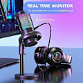 Miniatyrbild 3 av 5: USB Mikrofon Studio Professionell Kondensatormikrofon för PC Datorinspelning Streaming Gaming Karaoke Sång A6V A8 Mic