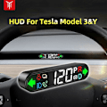 Miniatyrbild 2 av 5: HUD Head-Up Display för Tesla Model 3 Model Y 2022 2021 Dedikerad Elektronik Digital Hastighetsmätare Biltillbehör
