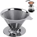 Miniatyrbillede 7 af 7: Kaffefilter - KZQ - Rustfrit stål - Vaskbart og genanvendeligt - Netdesign - Høj kvalitet