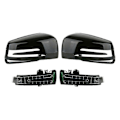 Miniatyrbild 1 av 5: Bil Dörrspegelkåpa med LED Blinkers för Mercedes Benz C E S Klass W204 X204 W212 W221 C300 C