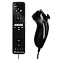 Miniatyrbild 2 av 5: Apply 2 i 1 Fjärrkontroll & Nunchuck Handkontroll Fjärrkontroll Gamepad för Konsol Joystick Joypad Svart