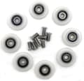 8 delar skjutbara duschdörrsrullar, 23 mm duschdörrsrullar