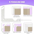 Miniatyrbild 3 av 5: 5-i-1 Bokomslagsguide, Bokbindningskit, Kit Bokbindningsomslagsverktyg för att Göra Bokomslag DIY-verktyg