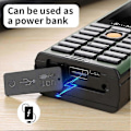 Miniatyrbild 4 av 5: Robust Utomhusmobiltelefon Stor Batterikapacitet Lång Standbytid Antenn Bra Signal Fyra SIM-kort 3D Box Högtalare E-bok - Grön