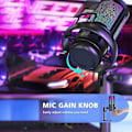 Miniatyrbild 5 av 5: USB Mikrofon Studio Professionell Kondensatormikrofon för PC Datorinspelning Streaming Gaming Karaoke Sång A6V A8 Mic