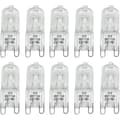 Förpackning med 10 G9 halogenlampor - Varmvit 25W AC 230V