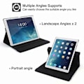 Miniatyrbild 5 av 5: iPad Pro 3/4/5/6 12.9\" 360 Smart Cover Fodral PU Läder Svart Svart