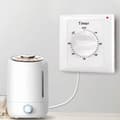 Miniatyrbillede 5 af 5: Nedtællingstimerkontakt: 60-minutters timerlyskontakt med timer, vandafvisende, borehuller til badeværelsesinstallation, ventilator, lys