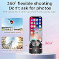 Miniatyrbild 2 av 5: Automatisk ansiktsspårningsgimbal mobiltelefonhållare APP-fri AI ansiktsigenkänning 360 roterande mobil jn