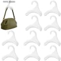 10-pack väskhängare med böjda krokar för väskor, slipsar, sjalar, garderobsorganisation - 11*11*4 cm - Vit