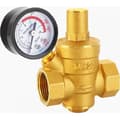 Trykregulator, DN25 justerbar messing holdbar vandtryksreducerende regulator + metrisk kanal
