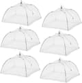 (6-pack) Stort Pop-Up Mesh Mattskydd Tält Paraply, 43 cm, Återanvändbart och Hopfällbart Utomhus