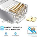 Pikkukuva 4 / 5: RJ45 Cat7 & Cat6A Läpivientiliittimet RJ45 Modulaarinen Pistoke 50UM 50kpl Uusi Gold