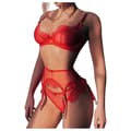 Dameundertøy Blonde Solid Sexy Hollow Out Ett Stykke Undertøy BH+truse L