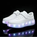 Pikkukuva 5 / 5: Poikien ja tyttöjen rullaluistelukenkiä 4 pyörällä, säädettävät nuorten kengät pyörillä, hohtavat white(purple light) 37